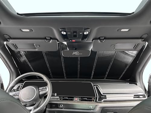 Custom Fit Windshield Foldable Lightweight Sunshade for BMW i7 Sedan, 2025 2024 2023 (Made in USA)