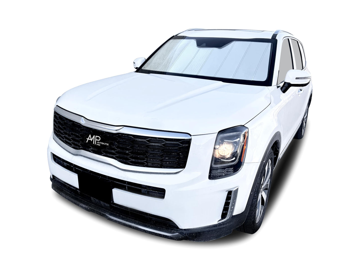 Custom Fit Windshield Foldable Lightweight Sunshade for 2025 Nissan Armada SUV (with Integrated Dashcam)(Made in USA)