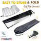 Custom Fit Windshield Foldable Lightweight Sunshade for 2005-2015 Toyota Tacoma Truck, Regular Cab/Access Cab/Double Cab (Made in USA)